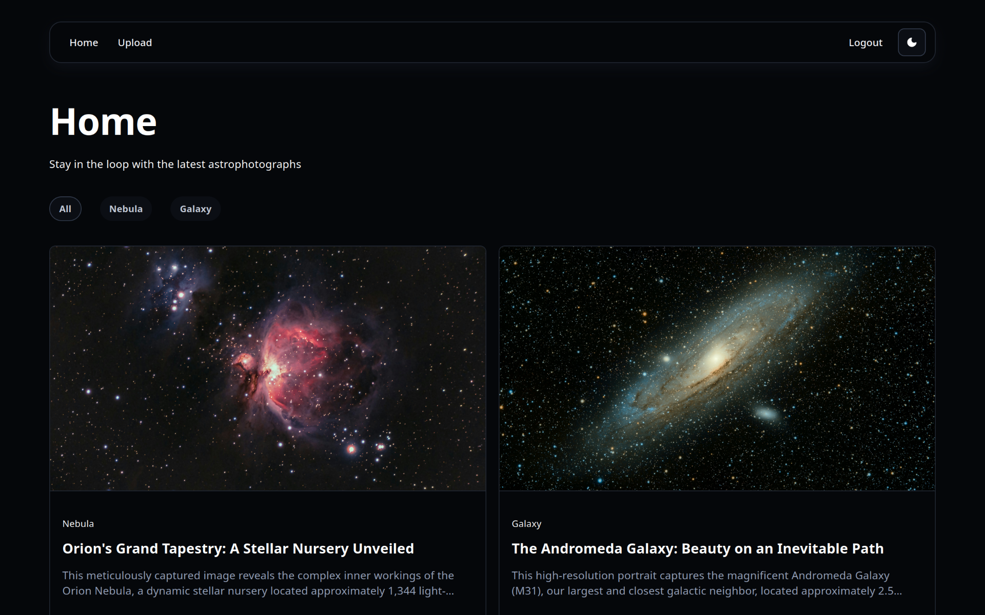 AstroArchive - Astrophotography Image Catalog System