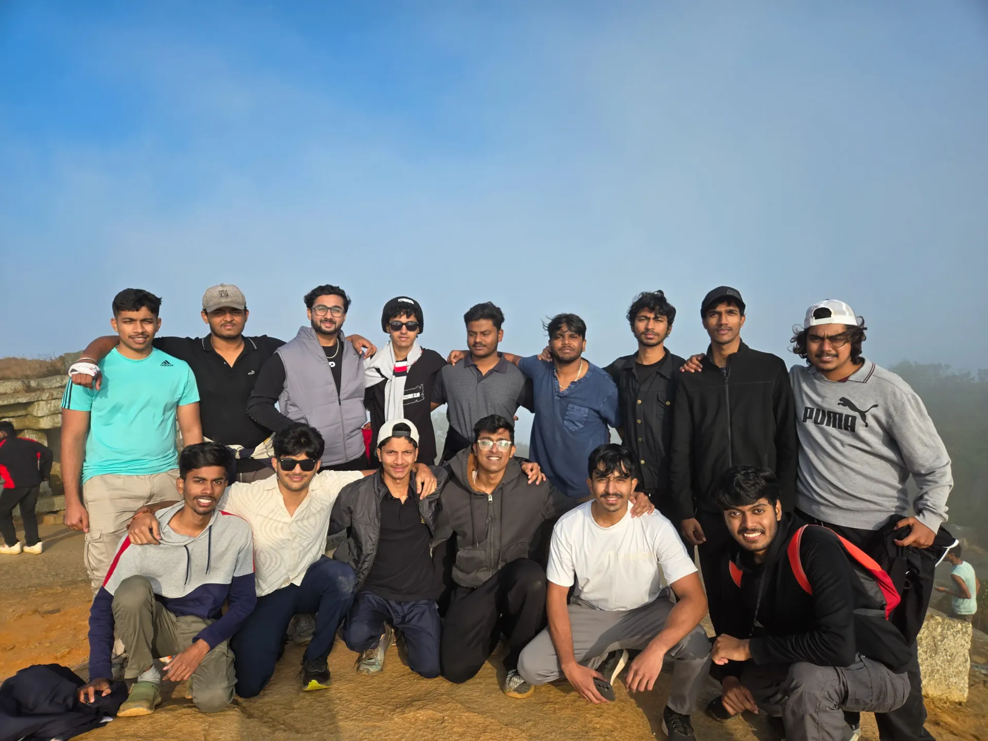 Skandagiri group summit moment